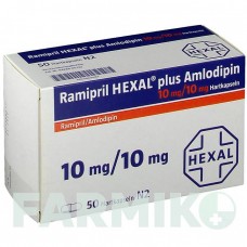 РАМИПРИЛ (RAMIPRIL) 10 мг/10 мг капсулы 50 шт - Рамиприл, Амлодипин HEXAL
