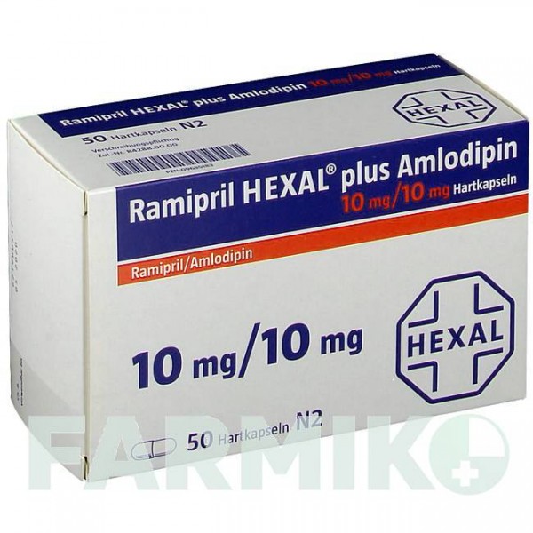 РАМИПРИЛ (RAMIPRIL) 10 мг/10 мг капсулы 50 шт - Рамиприл, Амлодипин HEXAL