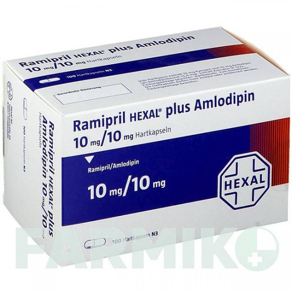 РАМИПРИЛ (RAMIPRIL) 10 мг/10 мг капсулы 100 шт - Рамиприл, Амлодипин HEXAL