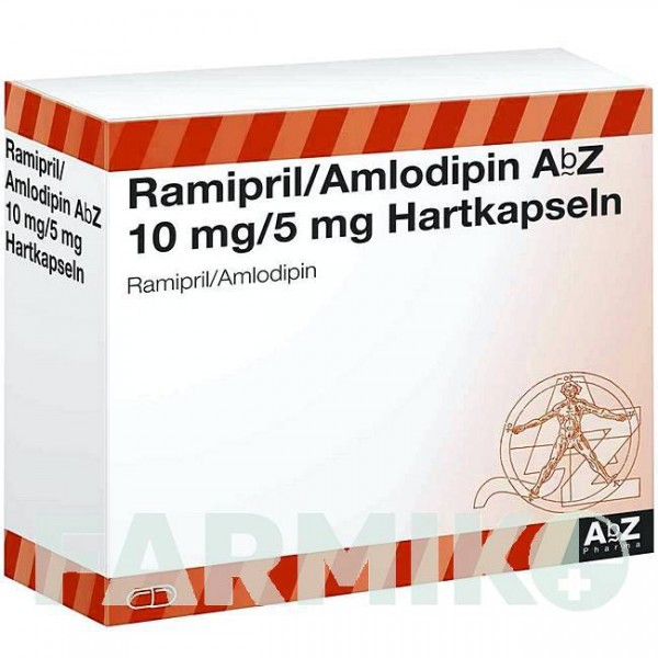 РАМИПРИЛ (RAMIPRIL) 10 мг/5 мг капсулы 30 шт - Рамиприл, Амлодипин ABZ PHARMA