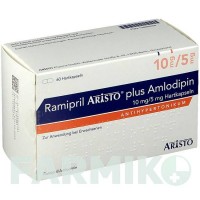 РАМІПРИЛ (RAMIPRIL) 10 мг/5 мг капсули 60 шт - Раміприл, Амлодипін ARISTO PHARMA