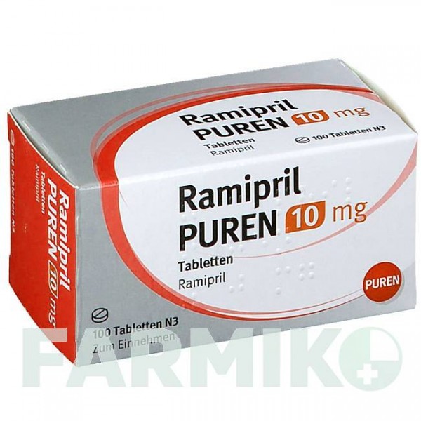 РАМИПРИЛ (RAMIPRIL) 10 мг таблетки 100 шт - Рамиприл PUREN PHARMA