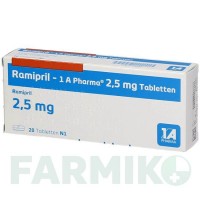 РАМІПРИЛ (RAMIPRIL) 2,5 мг таблетки 20 шт - Раміприл 1 A PHARMA