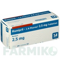 РАМИПРИЛ (RAMIPRIL) 2,5 мг таблетки 100 шт - Рамиприл 1 A PHARMA