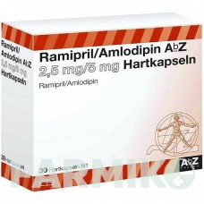 РАМИПРИЛ (RAMIPRIL) 2,5 мг/5 мг капсулы 30 шт - Рамиприл, Амлодипин ABZ PHARMA