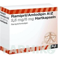 РАМІПРИЛ (RAMIPRIL) 2,5 мг/5 мг капсули 60 шт - Раміприл, Амлодипін ABZ PHARMA