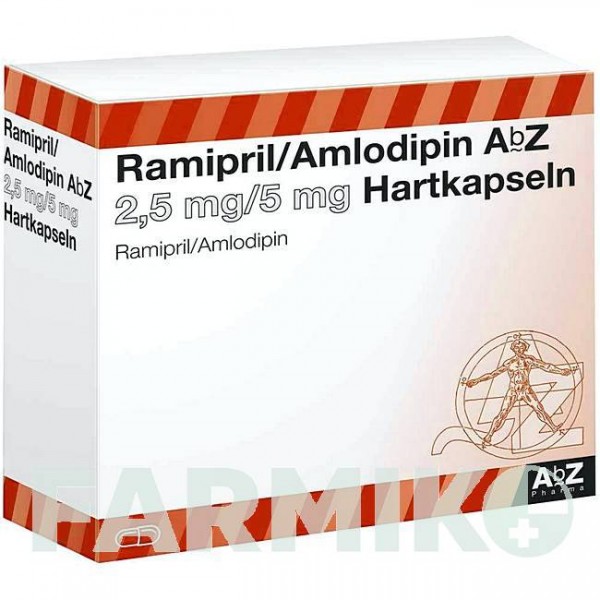 РАМИПРИЛ (RAMIPRIL) 2,5 мг/5 мг капсулы 60 шт - Рамиприл, Амлодипин ABZ PHARMA