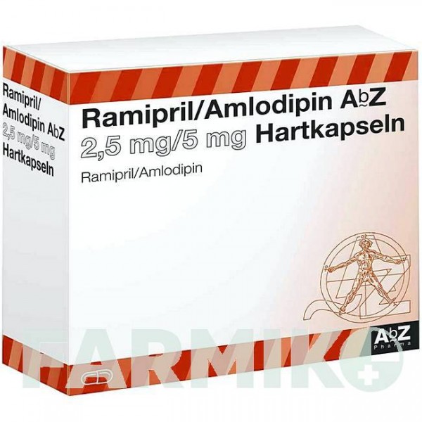 РАМИПРИЛ (RAMIPRIL) 2,5 мг/5 мг капсулы 98 шт - Рамиприл, Амлодипин ABZ PHARMA