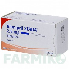 РАМІПРИЛ (RAMIPRIL) 2,5 мг таблетки 100 шт - Раміприл STADAPHARM