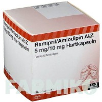 РАМІПРИЛ (RAMIPRIL) 5 мг/10 мг капсули 98 шт - Раміприл, Амлодипін ABZ PHARMA