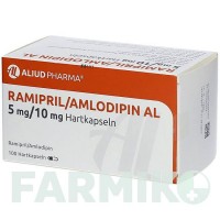 РАМІПРИЛ (RAMIPRIL) 5 мг/10 мг капсули 100 шт - Раміприл, Амлодипін ALIUD PHARMA