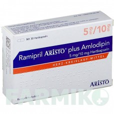 РАМИПРИЛ (RAMIPRIL) 5 мг/10 мг капсулы 30 шт - Рамиприл, Амлодипин ARISTO PHARMA