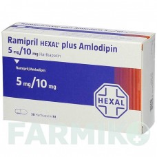 РАМИПРИЛ (RAMIPRIL) 5 мг/10 мг капсулы 30 шт - Рамиприл, Амлодипин HEXAL