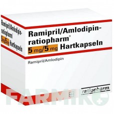 РАМИПРИЛ (RAMIPRIL) 5 мг/10 мг капсулы 30 шт - Рамиприл, Амлодипин RATIOPHARM