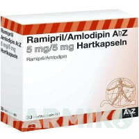 РАМІПРИЛ (RAMIPRIL) 5 мг/5 мг капсули 30 шт - Раміприл, Амлодипін ABZ PHARMA
