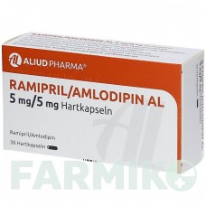 РАМИПРИЛ (RAMIPRIL) 5 мг/5 мг капсулы 30 шт - Рамиприл, Амлодипин ALIUD PHARMA