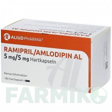 РАМИПРИЛ (RAMIPRIL) 5 мг/5 мг капсулы 100 шт - Рамиприл, Амлодипин ALIUD PHARMA