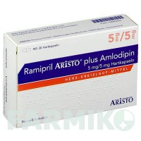 РАМІПРИЛ (RAMIPRIL) 5 мг/5 мг капсули 30 шт - Раміприл, Амлодипін ARISTO PHARMA