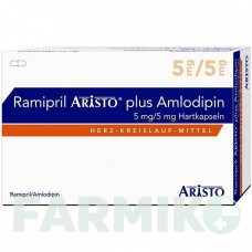 РАМИПРИЛ (RAMIPRIL) 5 мг/5 мг капсулы 60 шт - Рамиприл, Амлодипин ARISTO PHARMA