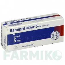 РАМІПРИЛ (RAMIPRIL) 5 мг таблетки 50 шт - Раміприл HEXAL