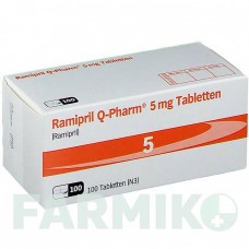 РАМІПРИЛ (RAMIPRIL) 5 мг таблетки 100 шт - Раміприл JUTA PHARMA