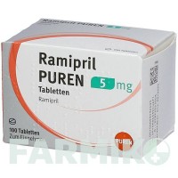 РАМІПРИЛ (RAMIPRIL) 5 мг таблетки 100 шт - Раміприл PUREN PHARMA