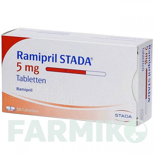 РАМИПРИЛ (RAMIPRIL) 5 мг таблетки 50 шт - Рамиприл STADAPHARM
