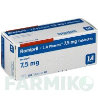 РАМІПРИЛ (RAMIPRIL) 7,5 мг таблетки 100 шт - Раміприл 1 A PHARMA