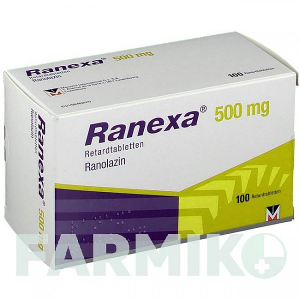 РАНЕКСА (RANEXA) 500 мг таблетки 100 шт - Ранолазин BERLIN-CHEMIE