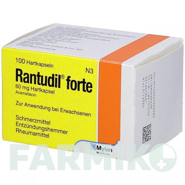 РАНТУДИЛ (RANTUDIL) капсулы 100 шт - Ацеметацин MEDA PHARMA