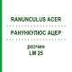 РАНУНКУЛЮС АЦЕР (RANUNCULUS ACER) LM 25 розчин 10 мл - Гомеопатія ARCANA DR.SEWERIN