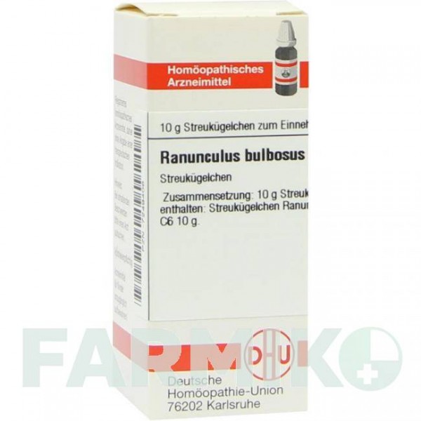 РАНУНКУЛЮС БУЛЬБОЗУС (RANUNCULUS BULBOSUS) C 6 глобули 10 г - Гомеопатия DHU