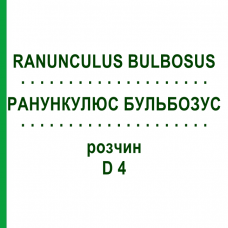 РАНУНКУЛЮС БУЛЬБОЗУС (RANUNCULUS BULBOSUS) D 4 раствор 50 мл - Гомеопатия DHU
