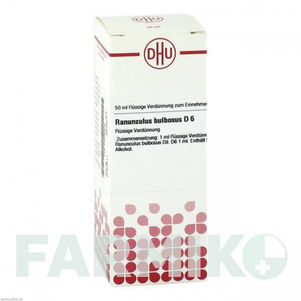 РАНУНКУЛЮС БУЛЬБОЗУС (RANUNCULUS BULBOSUS) D 6 раствор 50 мл - Гомеопатия DHU