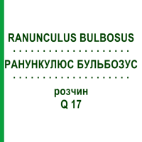РАНУНКУЛЮС БУЛЬБОЗУС (RANUNCULUS BULBOSUS) Q 17 розчин 15 мл - Гомеопатія GUDJONS