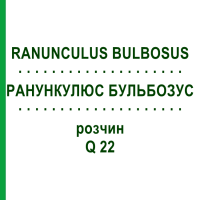 РАНУНКУЛЮС БУЛЬБОЗУС (RANUNCULUS BULBOSUS) Q 22 розчин 15 мл - Гомеопатія GUDJONS