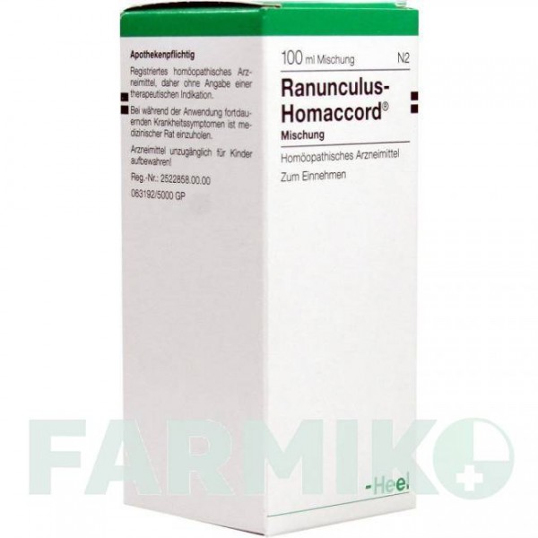 РАНУНКУЛЮС ХОМАККОРД (RANUNCULUS HOMACCORD) краплі 100 мл - Гомеопатія BIOLOGISCHE HEILMITTEL HEEL