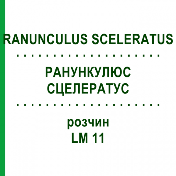 РАНУНКУЛЮС СЦЕЛЕРАТУС (RANUNCULUS SCELERATUS) LM 11 розчин 10 мл - Гомеопатія ARCANA DR.SEWERIN