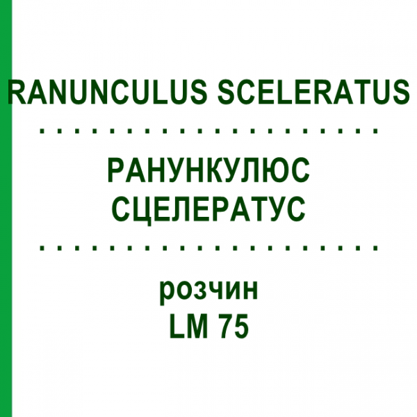 РАНУНКУЛЮС СЦЕЛЕРАТУС (RANUNCULUS SCELERATUS) LM 75 раствор 10 мл - Гомеопатия ARCANA DR.SEWERIN