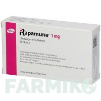РАПАМУН (RAPAMUNE) 1 мг таблетки 30 шт - Сиролімус AXICORP PHARMA