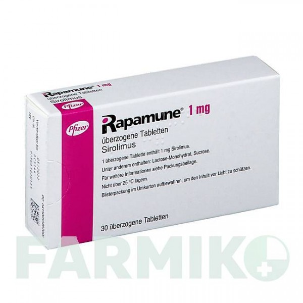 РАПАМУН (RAPAMUNE) 1 мг таблетки 30 шт - Сиролимус PFIZER