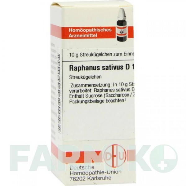 РАФАНУС САТИВУС (RAPHANUS SATIVUS) D 12 глобули 10 г - Гомеопатия DHU