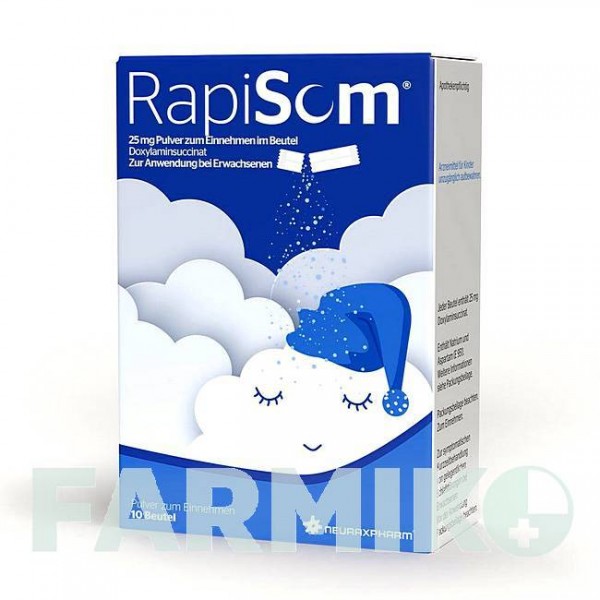 РАПИСОМ (RAPISOM) 25 мг порошок 10x25 мг - Доксиламин NEURAXPHARM