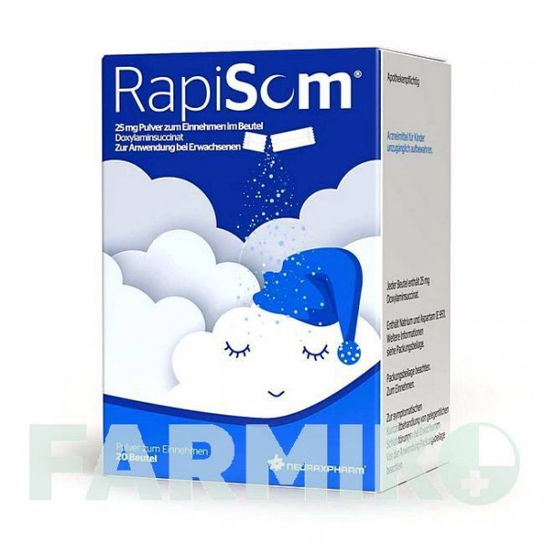 РАПИСОМ (RAPISOM) 25 мг порошок 20x25 мг - Доксиламин NEURAXPHARM