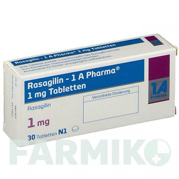 РАЗАГІЛІН (RASAGILIN) 1 мг таблетки 30 шт - Разагілін 1 A PHARMA