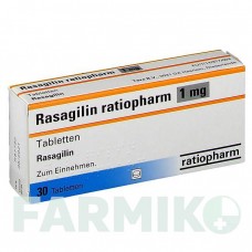 РАЗАГІЛІН (RASAGILIN) 1 мг таблетки 30 шт - Разагілін RATIOPHARM