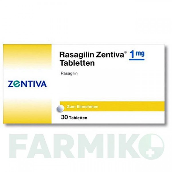 РАЗАГІЛІН (RASAGILIN) 1 мг таблетки 30 шт - Разагілін ZENTIVA
