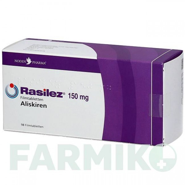РАСИЛЕЗ (RASILEZ) 150 мг таблетки 98 шт - Алискирен ORIFARM