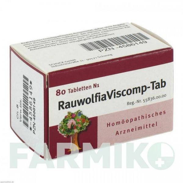 РАУВОЛЬФИЯВИСКОМП ТАБ (RAUWOLFIAVISCOMP TAB) таблетки 80 шт - Гомеопатия SCHUCK