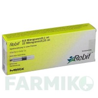 РЕБІФ (REBIF) 8,8 мкг/0,1 мл + 22 мкг/0,25 мл розчин 2 шт - Інтерферон бета-1а MERCK HEALTHCARE